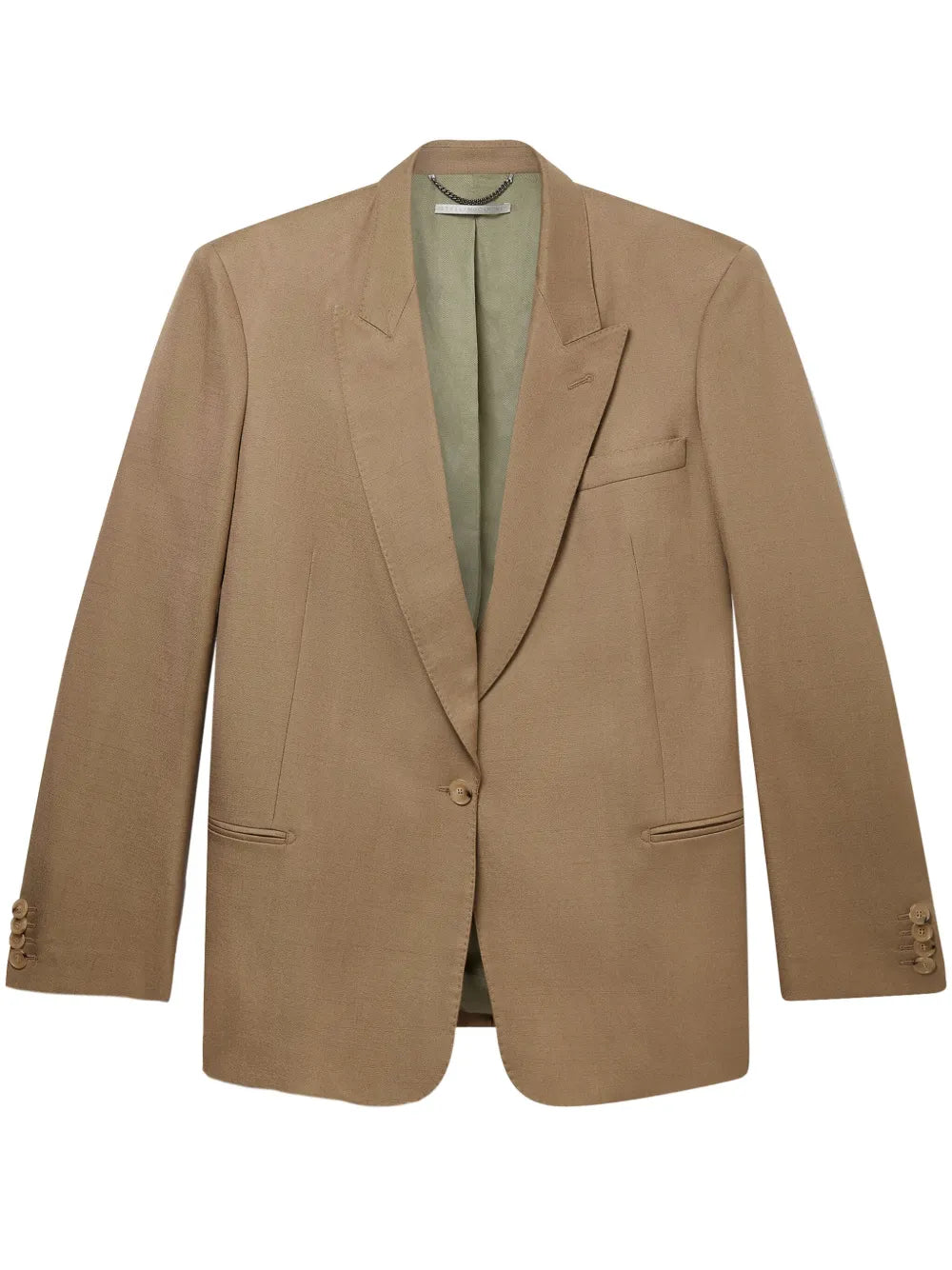 Peak-Lapels Single-Breasted Blazer