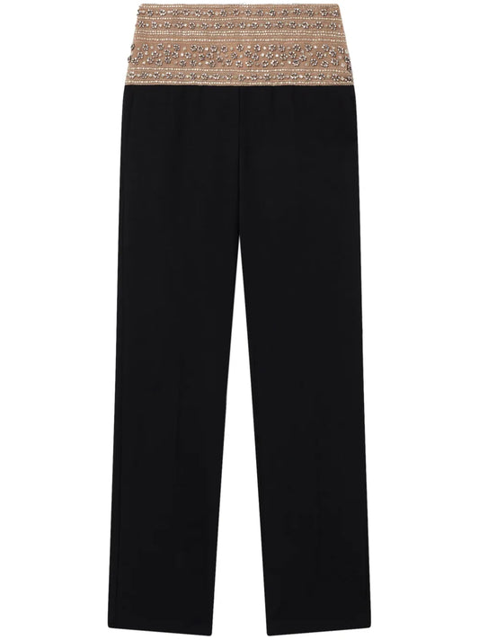 Crystal-Embellished Wool Trousers