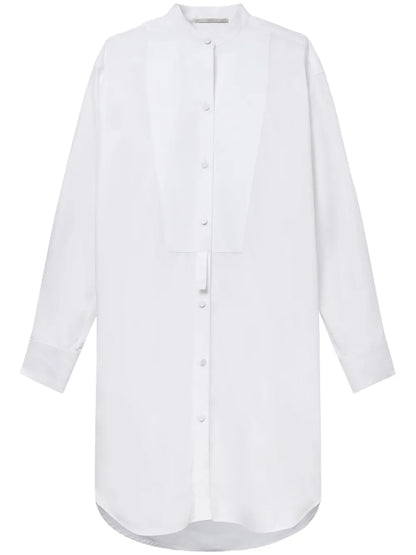 Plastron Cotton Shirtdress