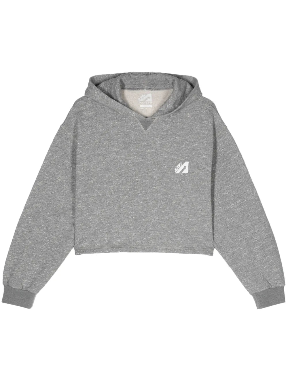 Logo-Flocked Cropped Hoodie