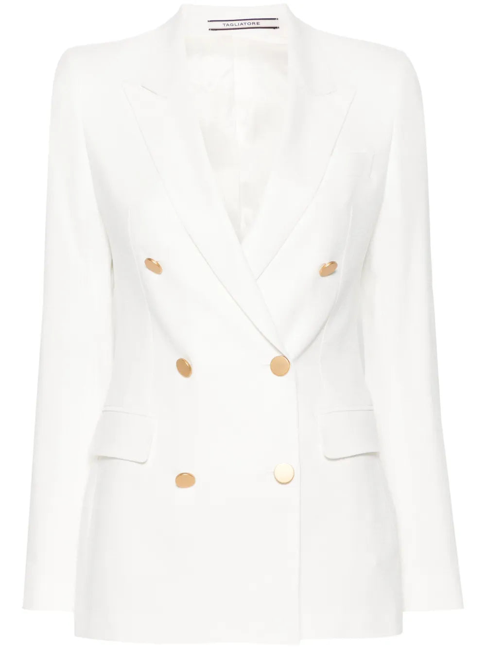 Double-Breasted Twill Blazer