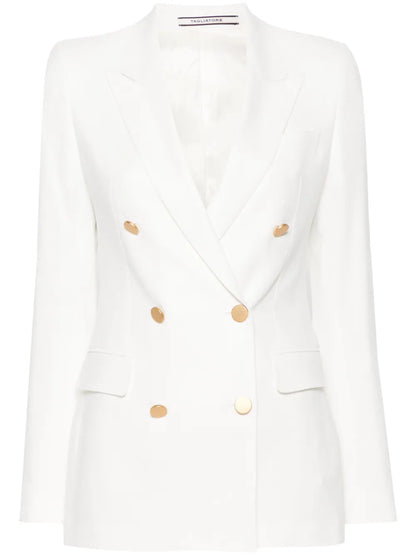 Double-Breasted Twill Blazer