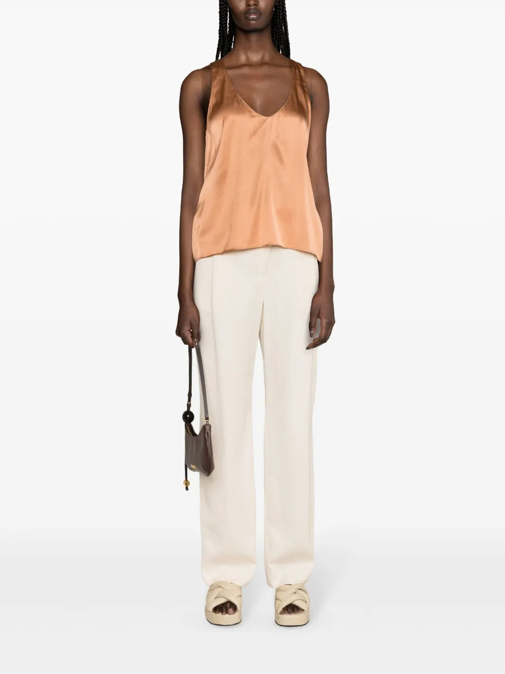 Marzemino Silk-Blend Tank Top