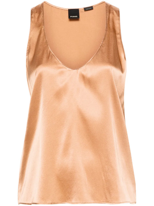 Marzemino Silk-Blend Tank Top