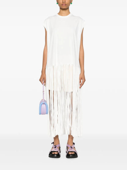 Sleeveless Long-Fringed Top