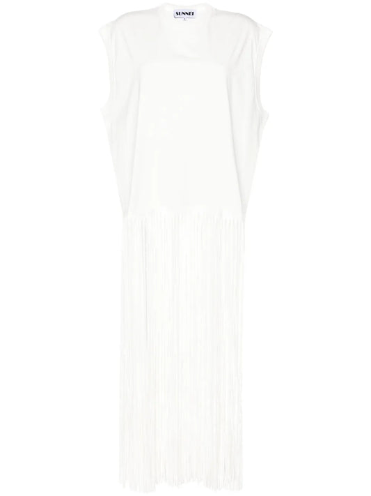 Sleeveless Long-Fringed Top
