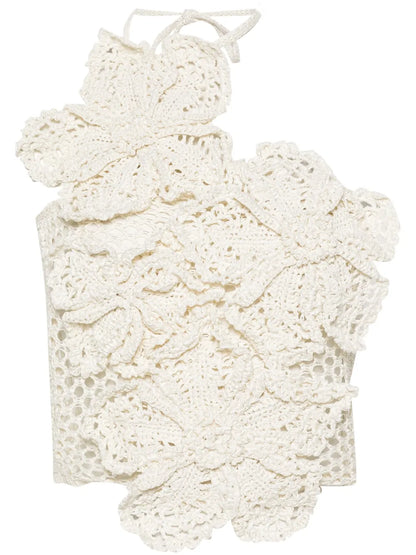Nazanin Crochet-Knit Top