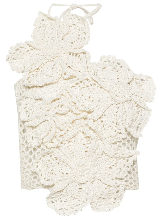 Nazanin Crochet-Knit Top