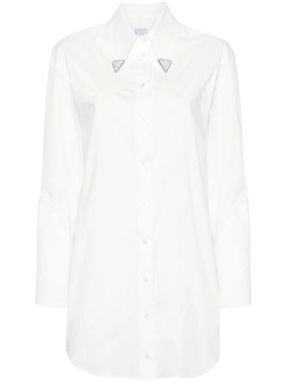 Metal-Tips Mini Shirtdress