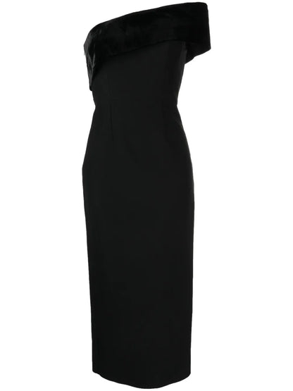 Asymmetric Cady Midi Dress