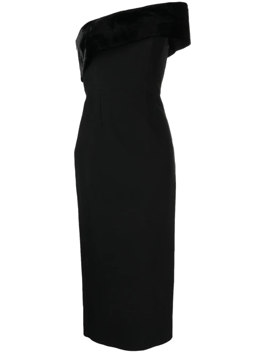 Asymmetric Cady Midi Dress
