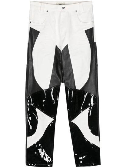 Colour-Block Tapered Trousers