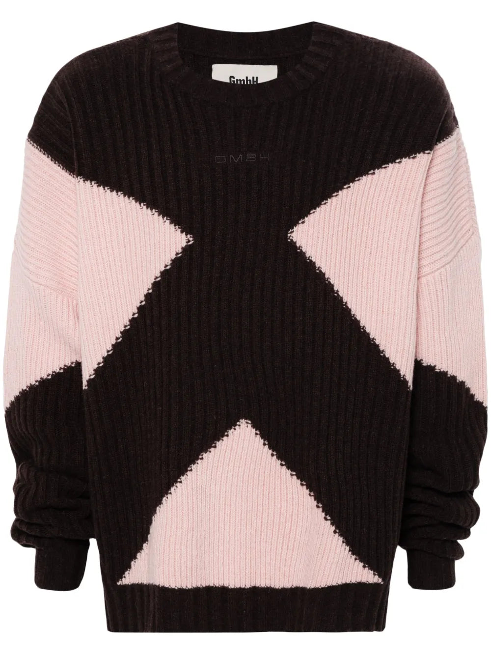 Geometric-Pattern Knitted Jumper