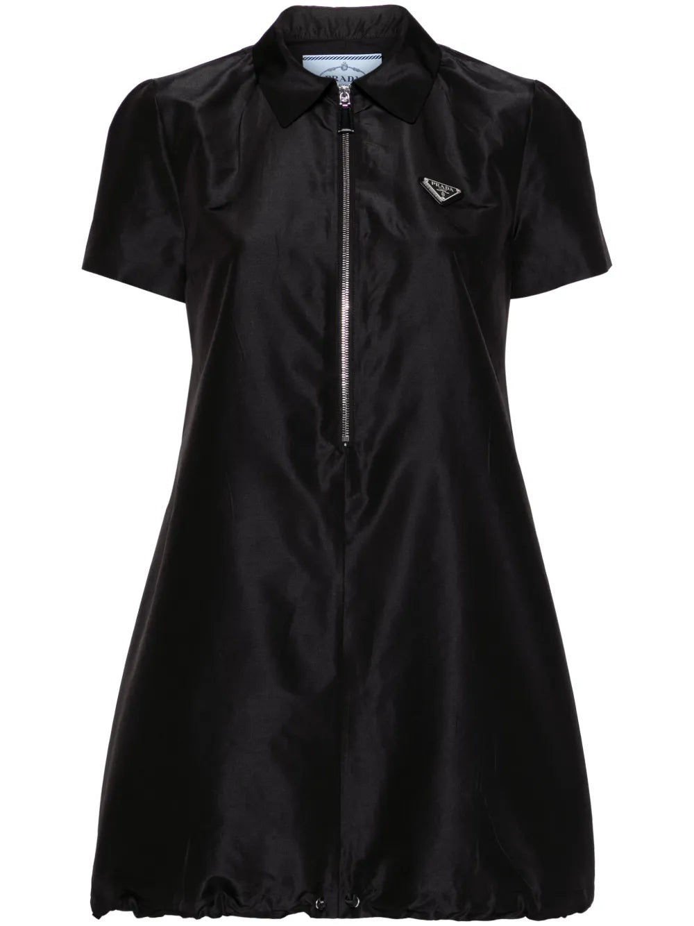 Logo-Enamel Zip-Up Shirt Minidress