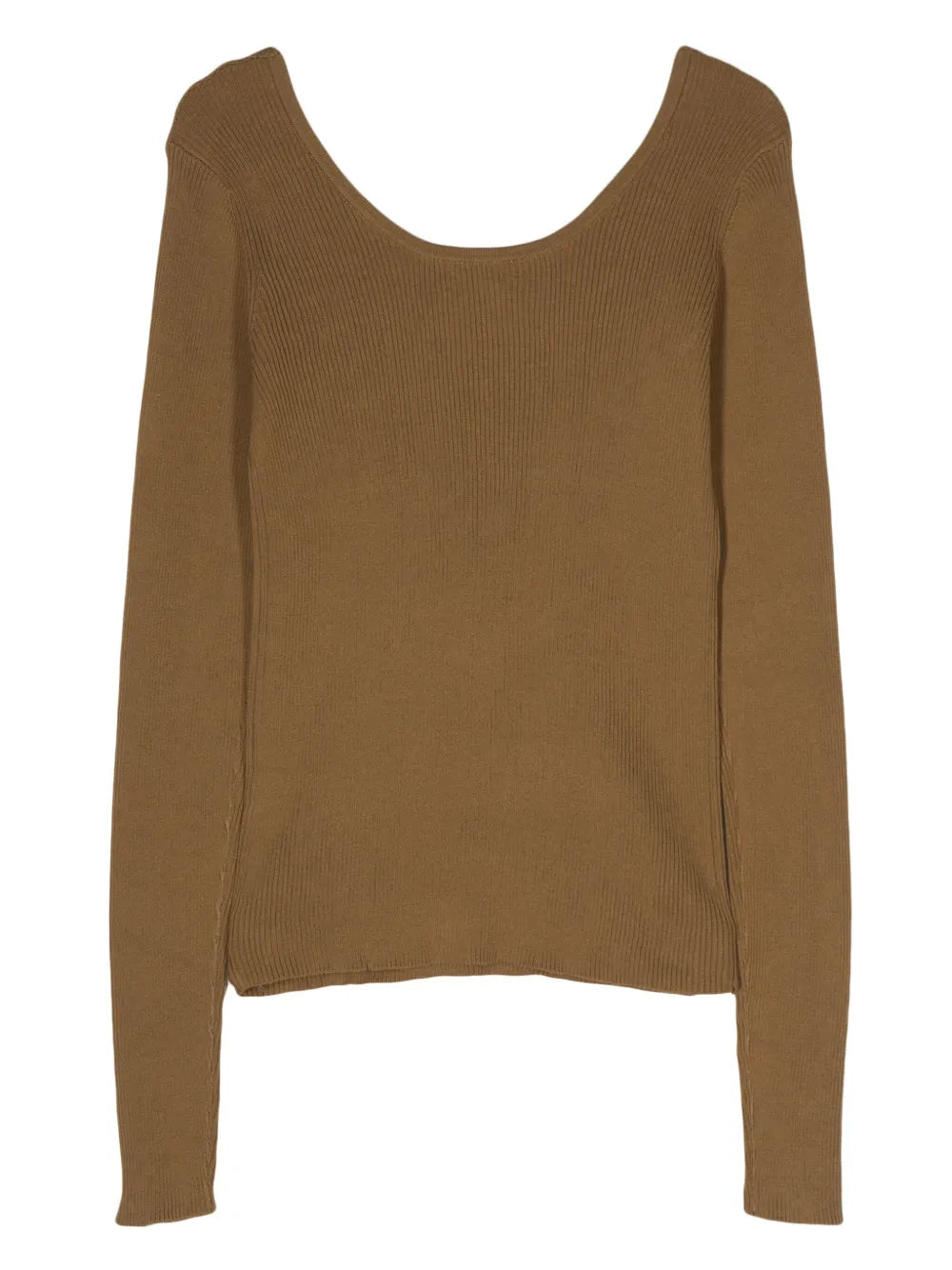 V-Neck Ribbed-Knit Jumper