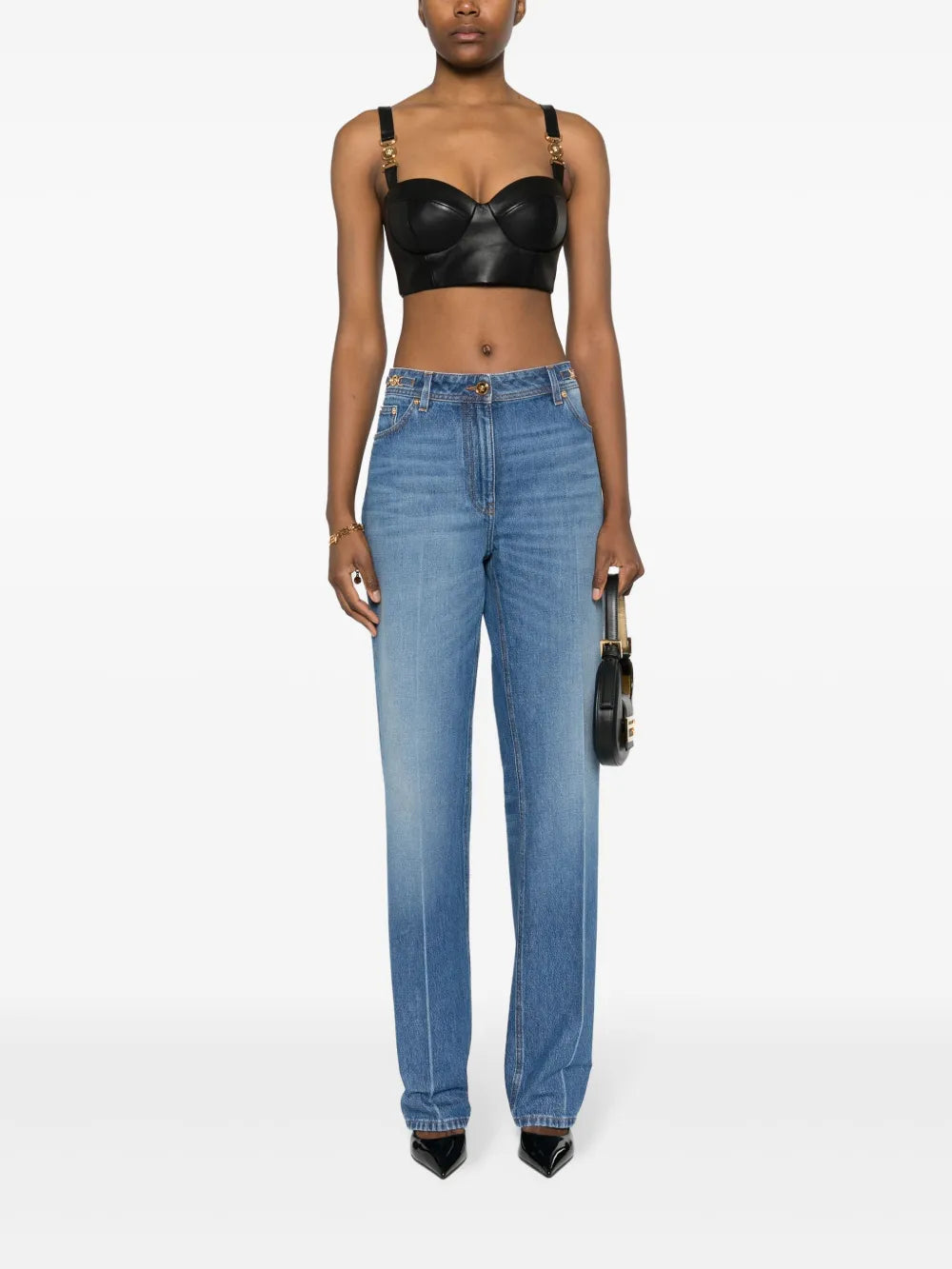 Medusa '95 Leather Bustier Top