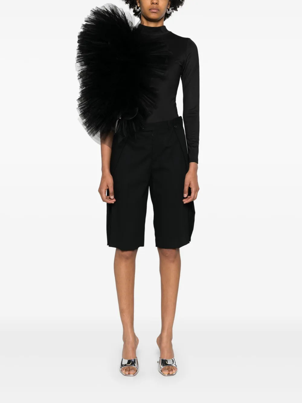 Tulle-Detailing Bodysuit