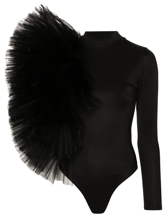 Tulle-Detailing Bodysuit