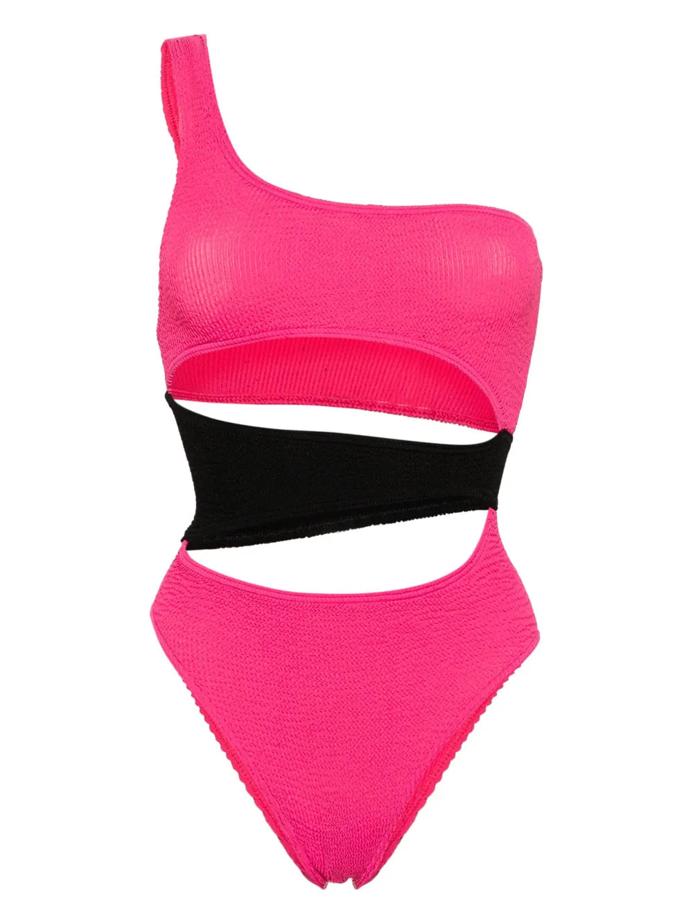 Splice Cut-Out Smocked Swimsuit