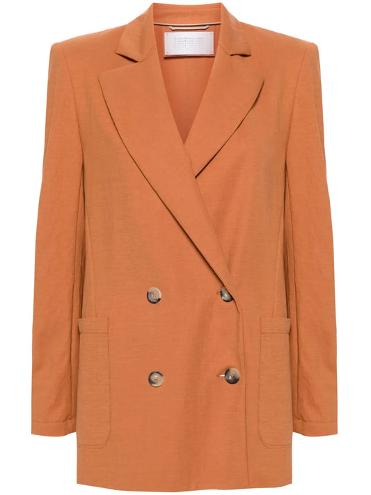 Notched-Lapels Single-Breasted Blazer