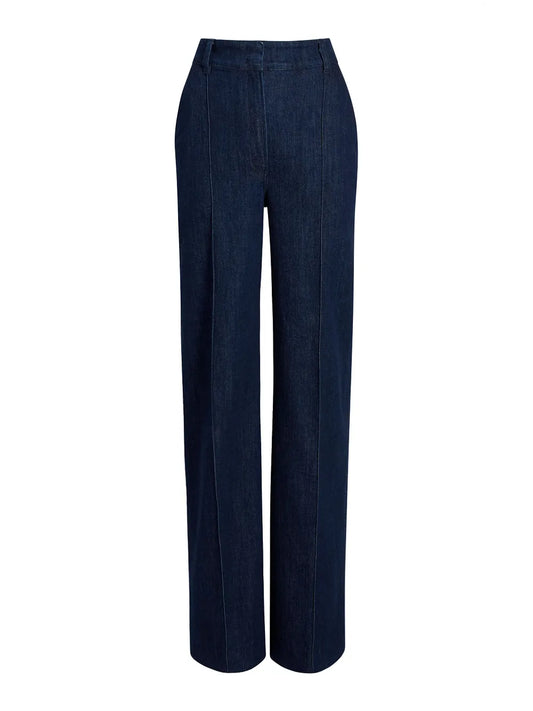 High-Rise Denim Trousers