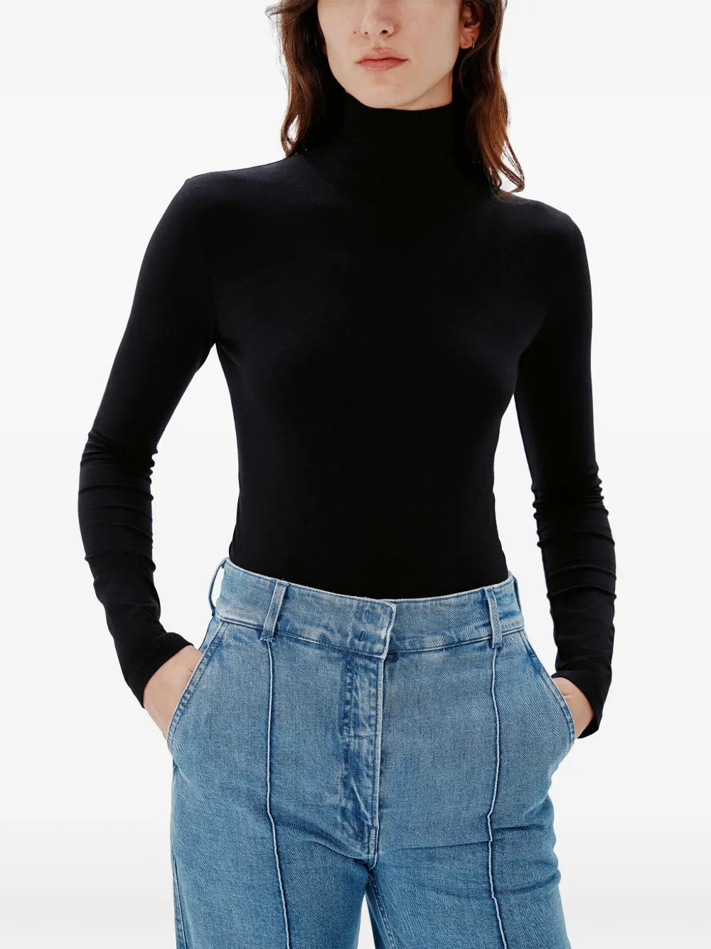 Roll-Neck Long-Sleeve Bodysuit