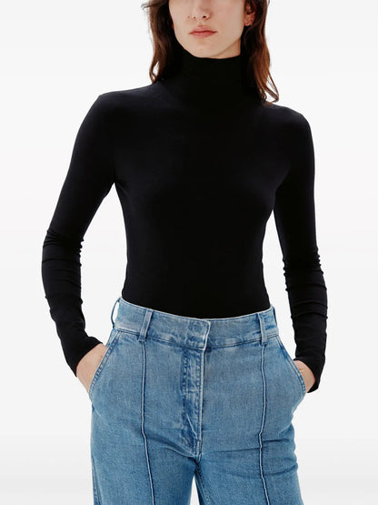 Roll-Neck Long-Sleeve Bodysuit