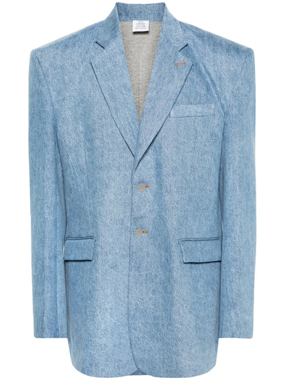 Single-Breasted Denim Blazer