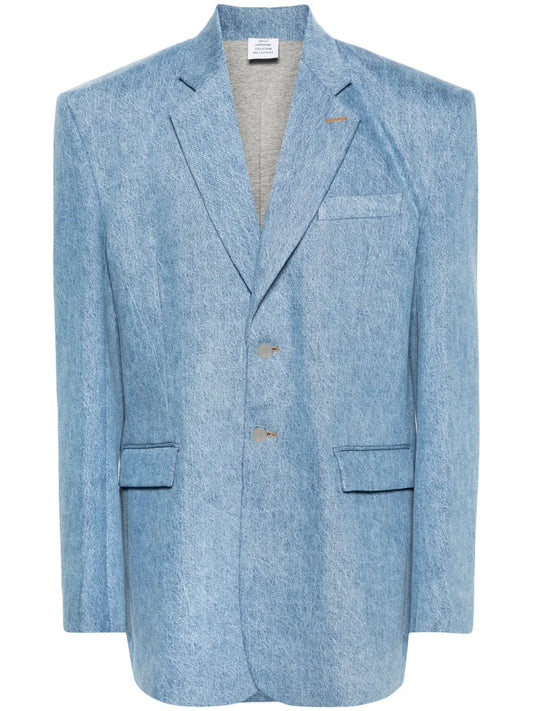 Single-Breasted Denim Blazer