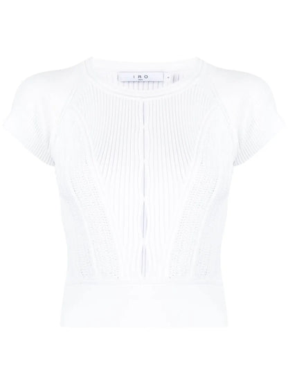 Cut-Out Knit T-Shirt