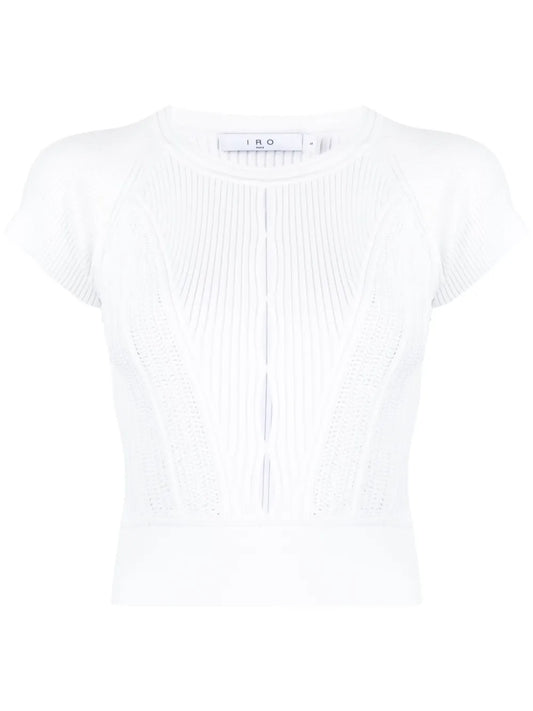 Cut-Out Knit T-Shirt