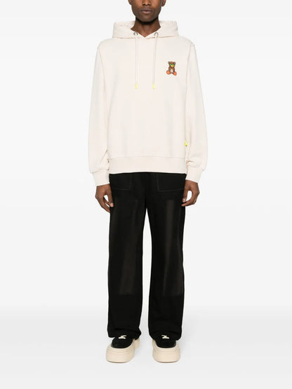 Flocked-Bear Hoodie