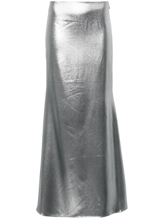 Semi-Train Metallic-Effect Maxi Skirt