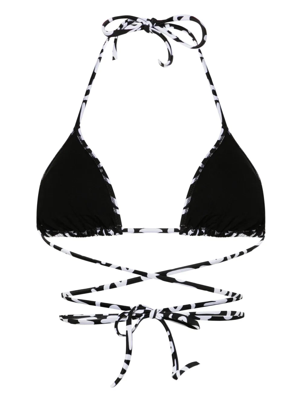 Logo-Print Triangle Bikini Top
