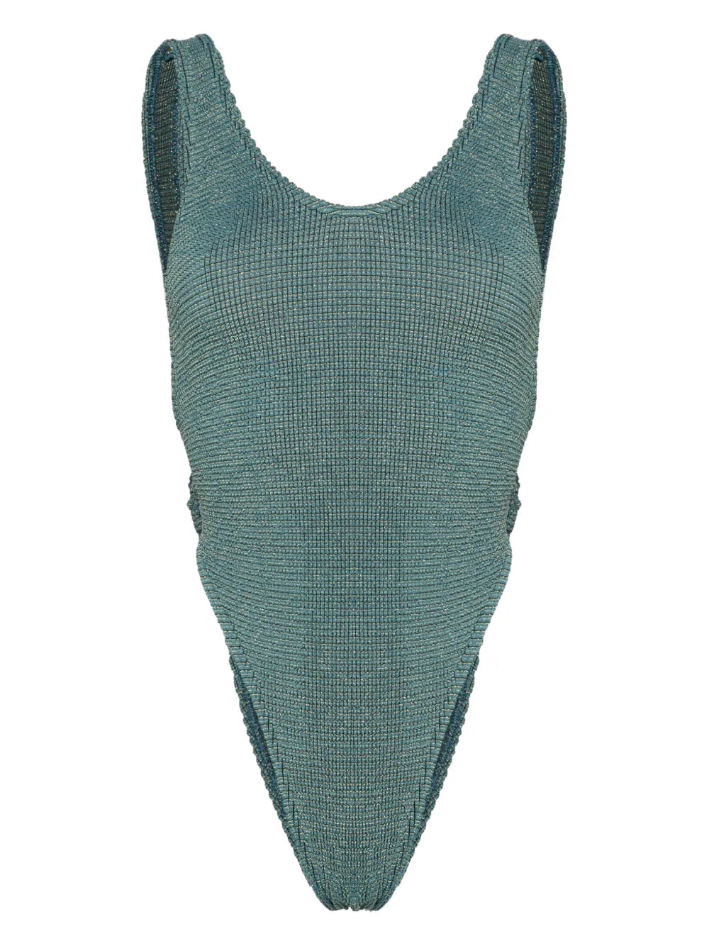 Alicia Ring-Detailing Seersucker Swimsuit