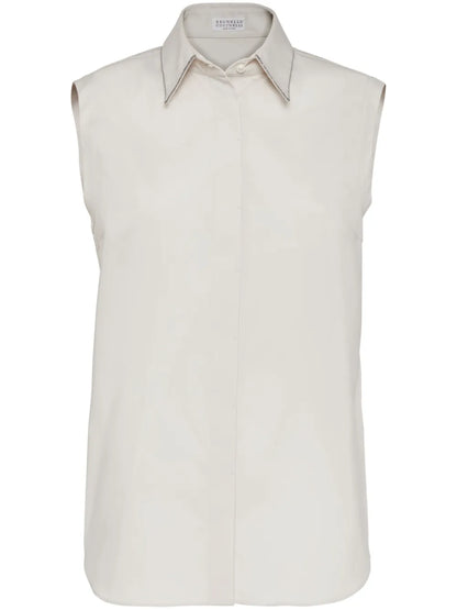 Plain Sleeveless Shirt