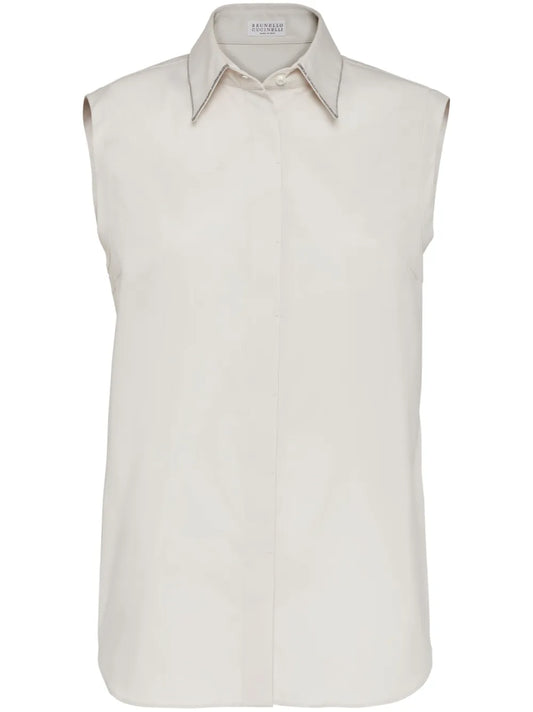 Plain Sleeveless Shirt