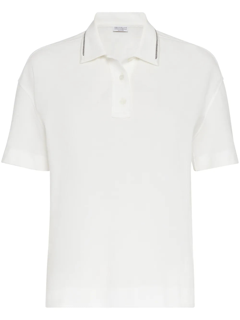 Monili Chain-Detailed Cotton Polo Shirt
