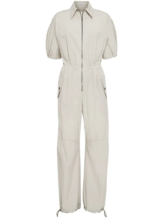 Wide-Leg Cotton Jumpsuit