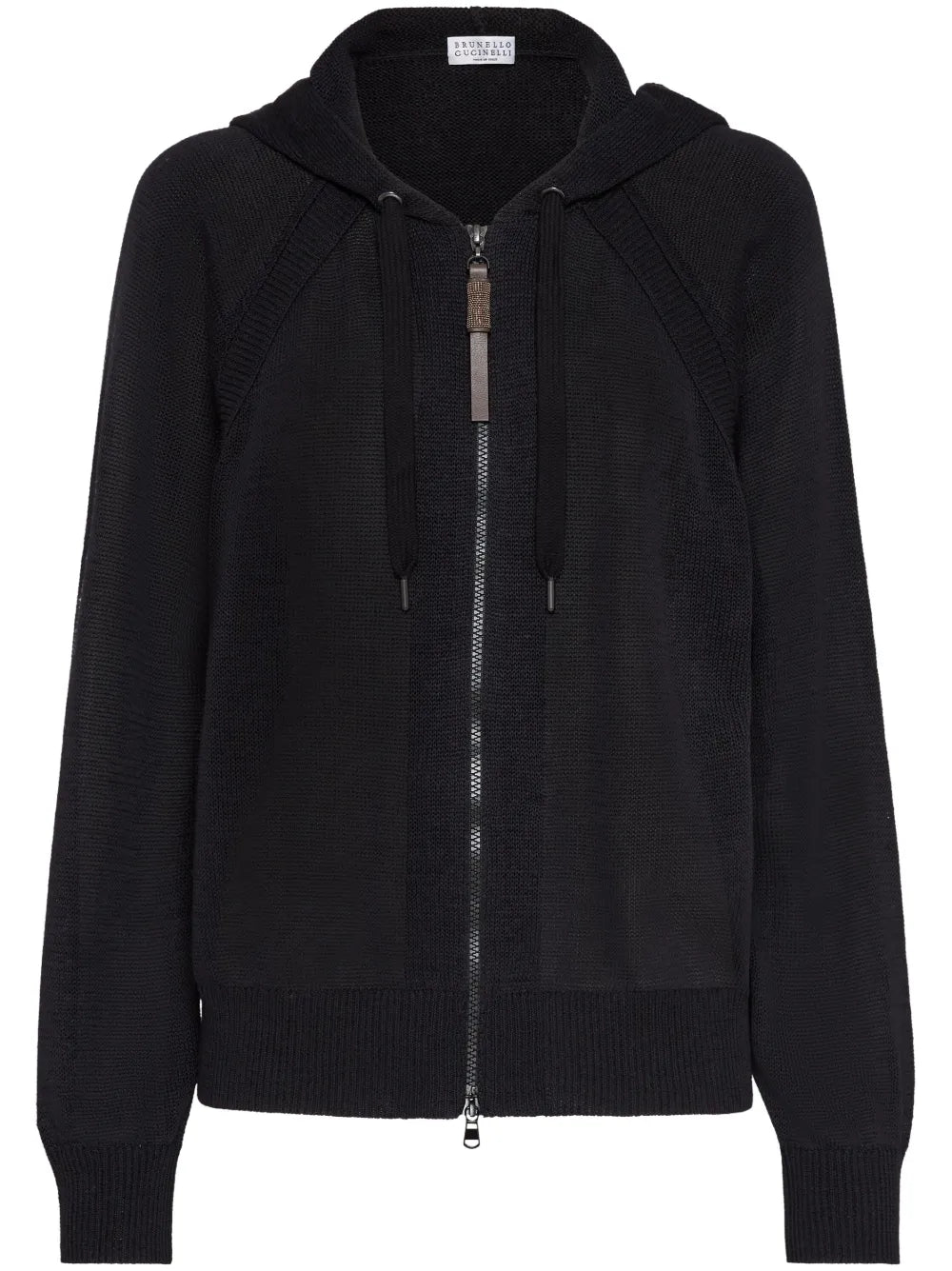 Zip-Up Hooded Cardigan