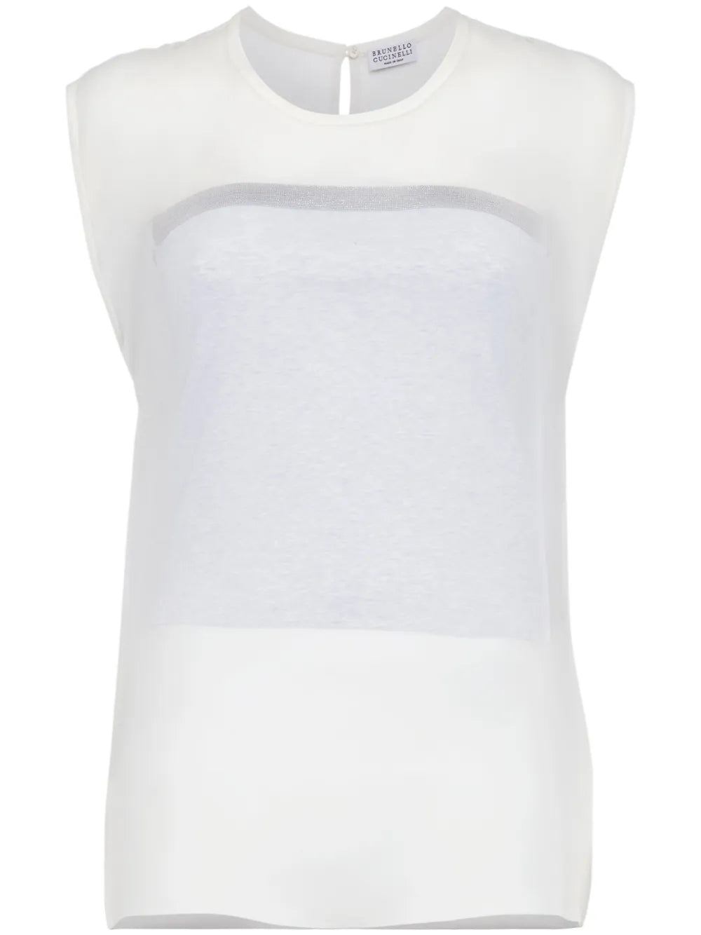 Sheer Sleeveless Blouse