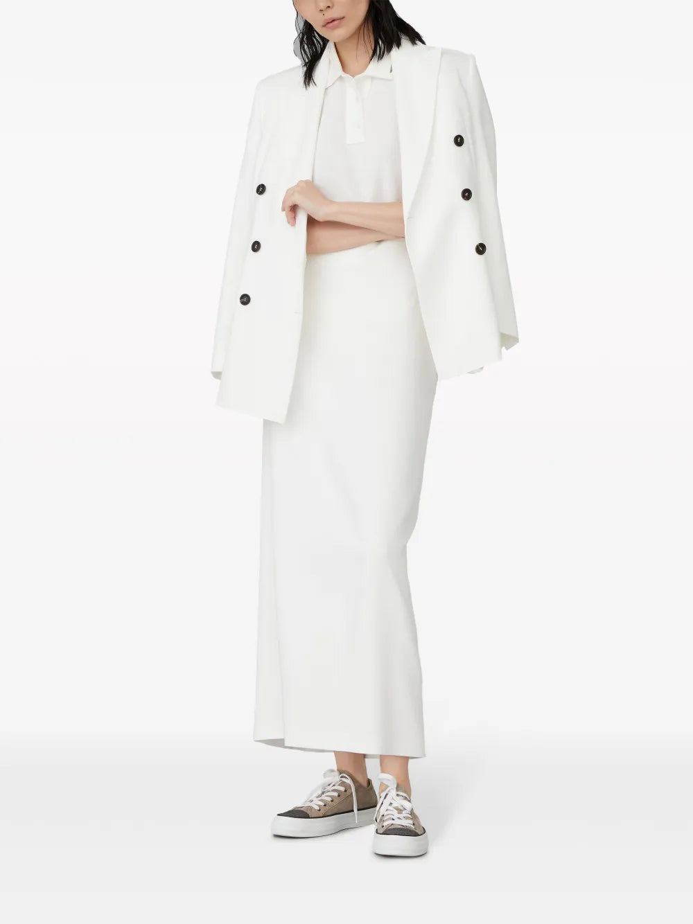 Double-Breasted Cotton-Twill Blazer