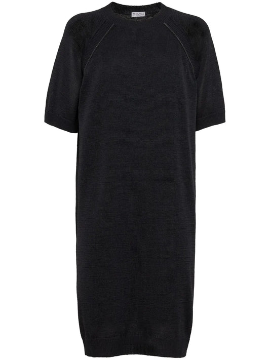 Fine-Knit Cotton T-Shirt Dress