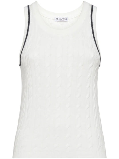 Cable-Knit Cotton Top