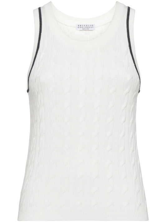 Cable-Knit Cotton Top