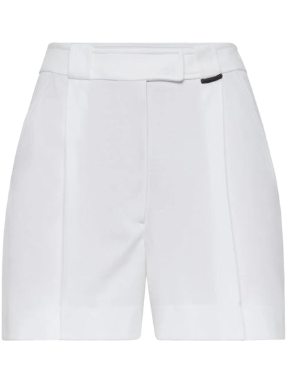 Monili-Embellished Cotton Shorts