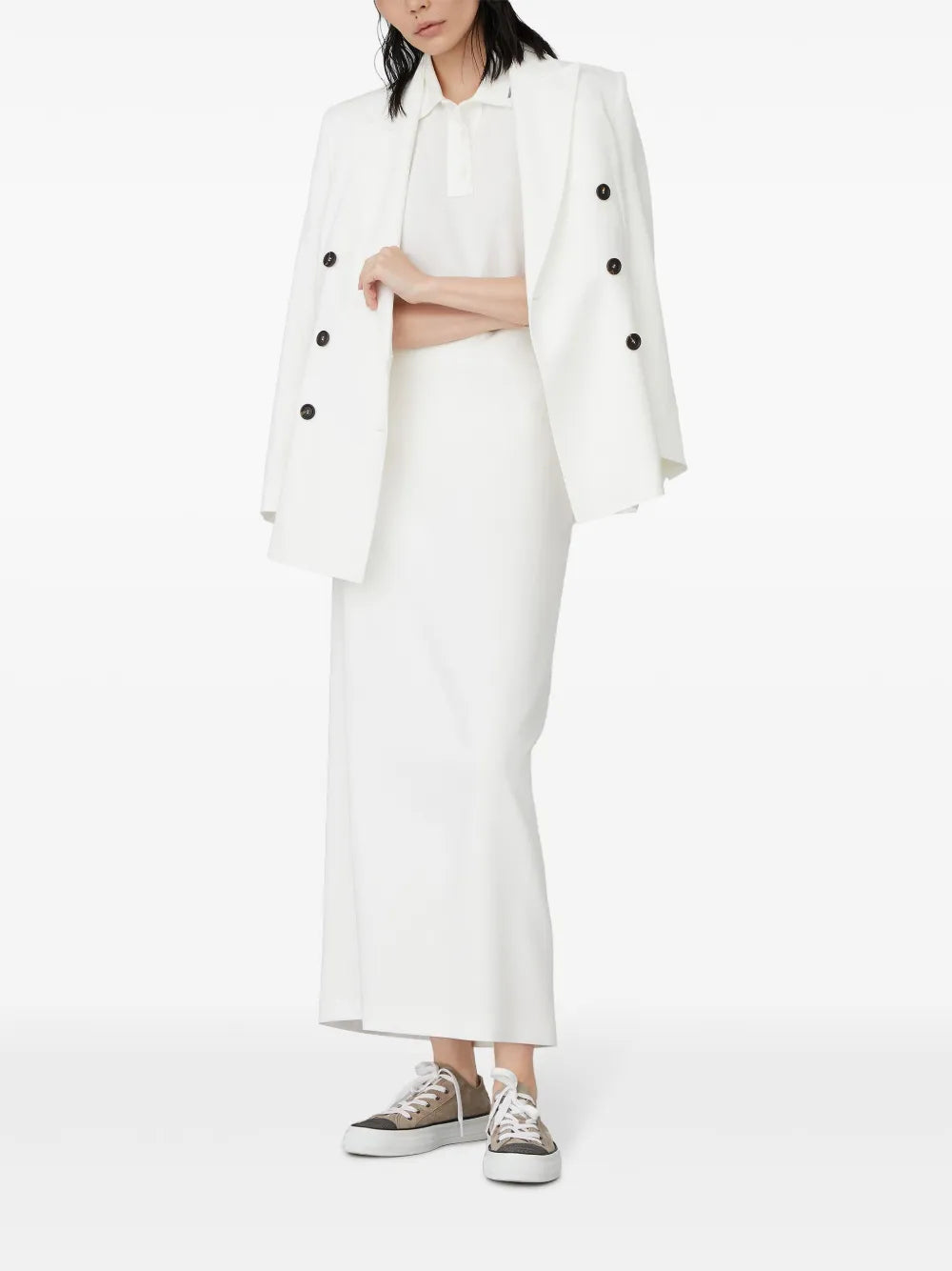 Cotton Straight Maxi Skirt
