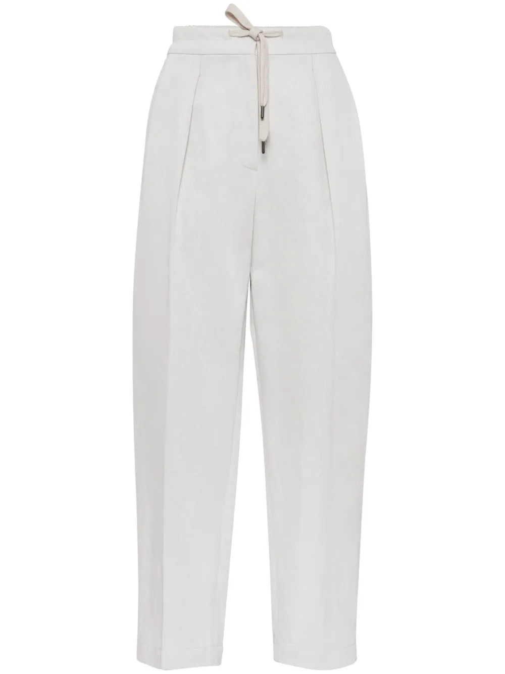 Straight-Leg Gabardine Trousers