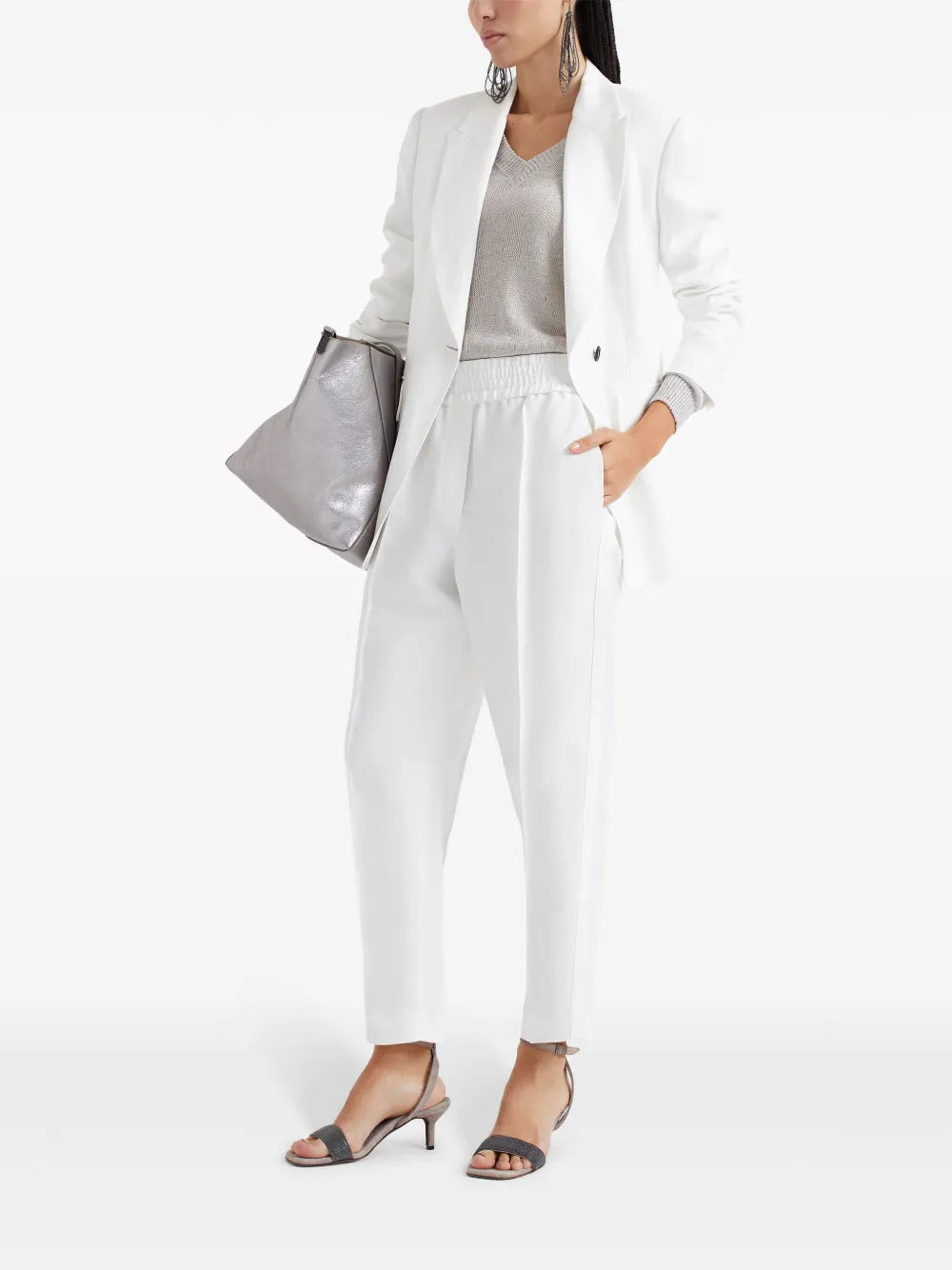 Cropped Tapered Trousers