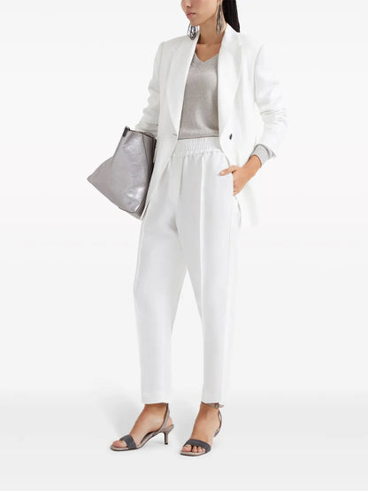 Cropped Tapered Trousers